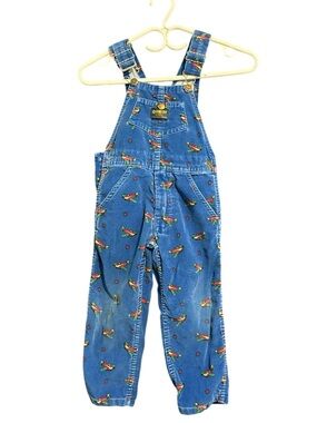 Vintage OSH KOSH B’GOSH Corduroy Vestback Airplane Overalls